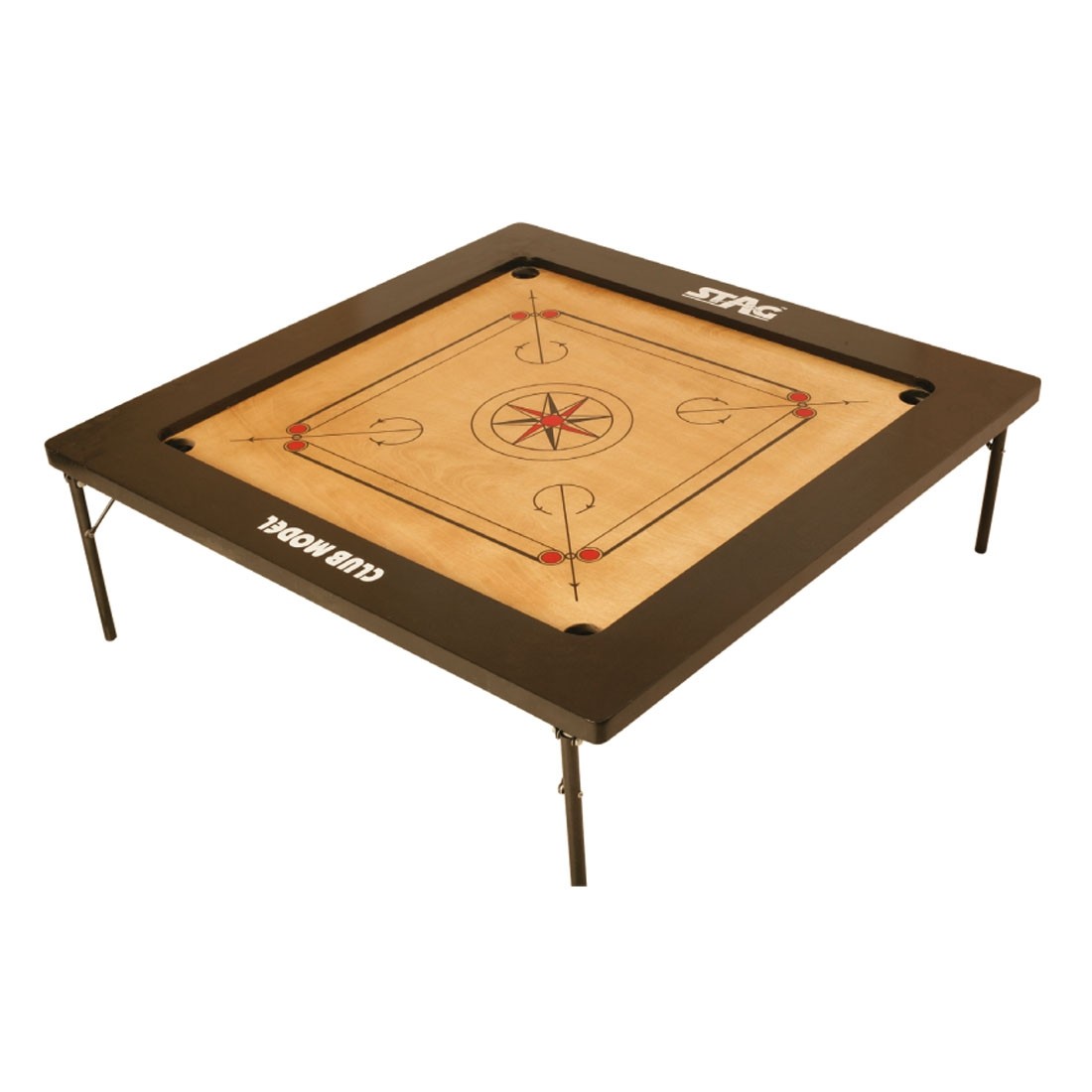 STAG CARROM BOARD HOBBY 1.5" BORDER 3MM M.D.F. WITH WHEELS