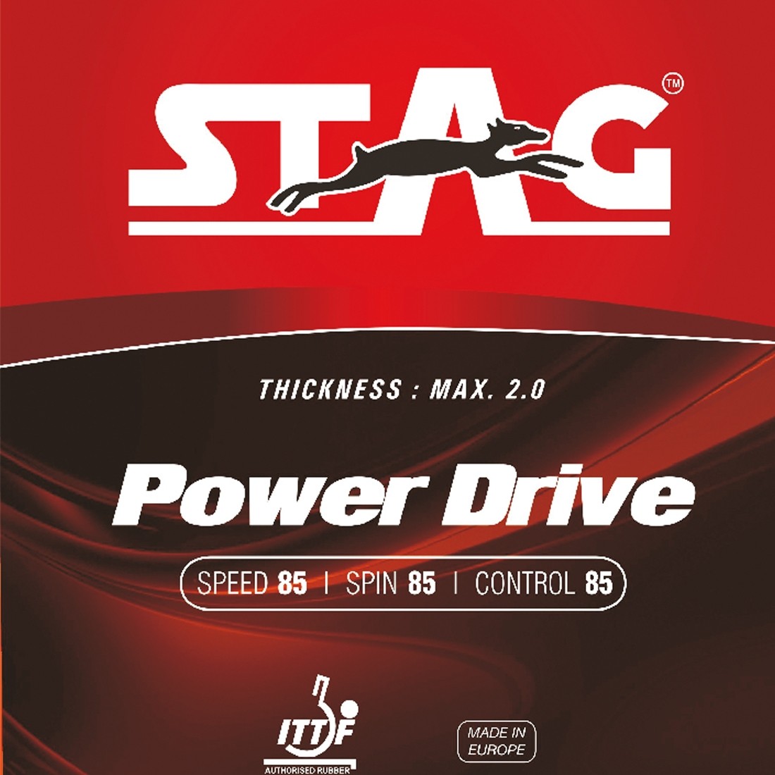 STAG POWER DRIVE  BLACK RUBBER ITTF AUTHORIZED