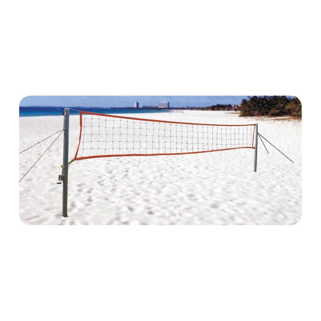 BEACH VOLLEYBALL POLE STAG - INCLUDES NET