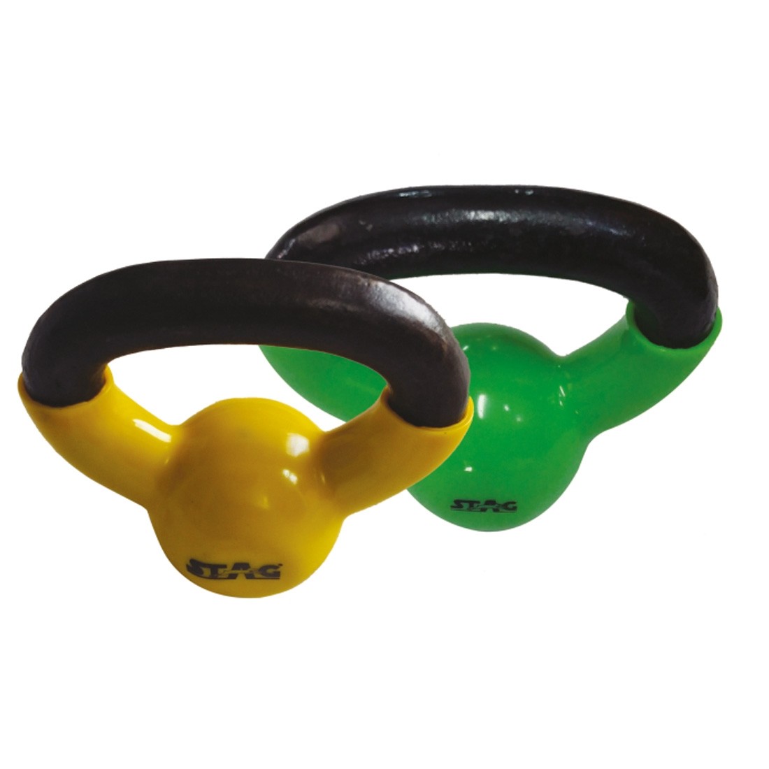 EXERCISE KETTEL BELL HALF VINYL COATED WITH POWDER COATING STAG 10 KG