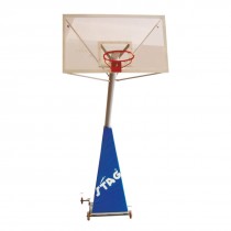 BASKETBALL PORTABLE POLE SET 12MM SAFETY GLASS BOARD & PADDING