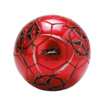 SOCCER BALLS, MINI CHROME, SHINNY PVC MACHINE STITCHED, RED