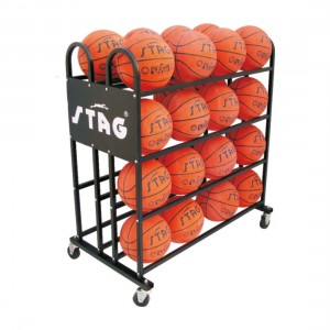 BALL TROLLEY FOR 32 BALLS, 1.12MTR X 1.02MTR X 59CM, 75MM WHEELS