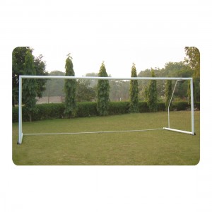 SOCCER GOAL POST ALUMINIUM DX PORTABLE WITH WHEELS (100MM ROUND)