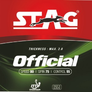 STAG OFFICIAL  RED RUBBER ITTF AUTHORIZED