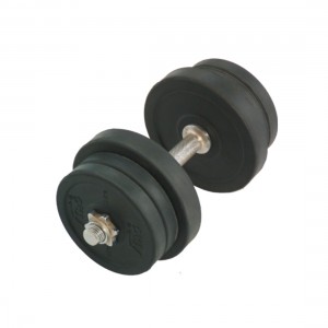 STAG HEAVY DUTY DUMBELL, RUBBER PLATES,  ADJUSTABLE 1 TO 10 KG